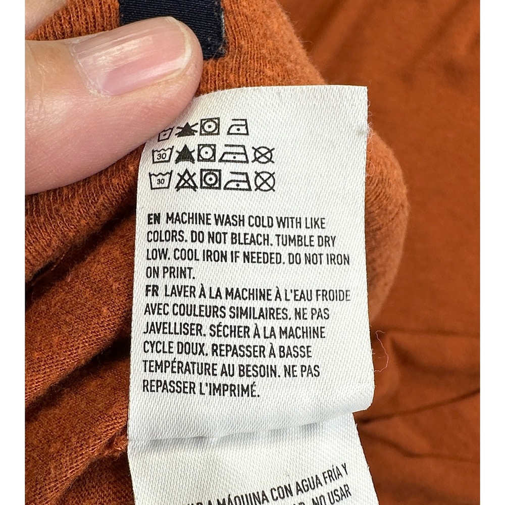 American Eagle Hoodie Mens Medium Rust Orange Seriously Soft Pullover Raglan - Picture 8 of 10